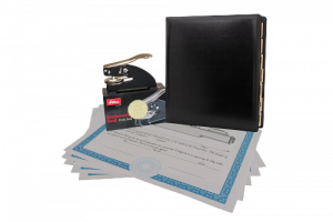 EXECUTIVE GOLD PLATED BRASS CORNER BINDER